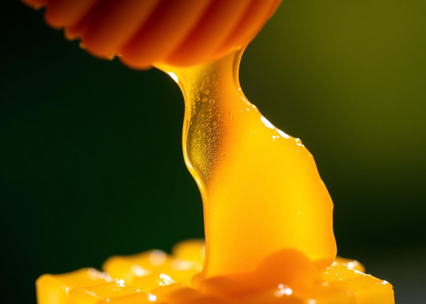 Honning der drypper på honningtavle